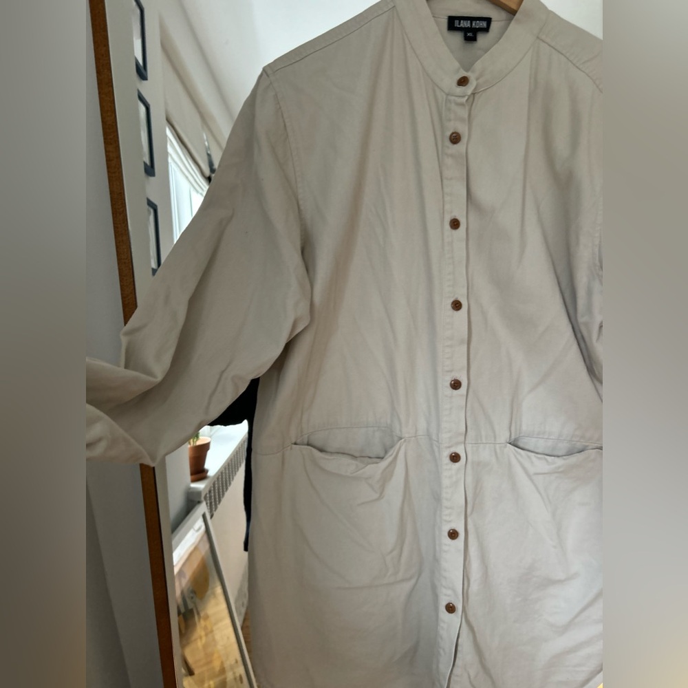 Cream Button-Up Women's Top